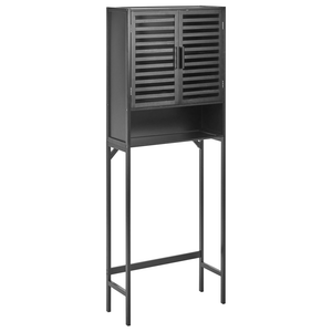 Unità di scaffale per il bagno nero Bambù Stoccaggio per il bagno Stile minimalista