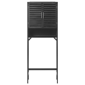 Unità di scaffale per il bagno nero Bambù Stoccaggio per il bagno Stile minimalista