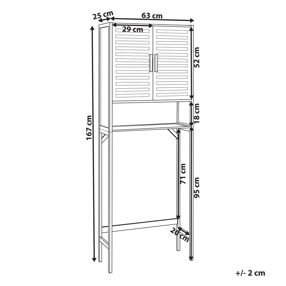 Unità di scaffale per il bagno nero Bambù Stoccaggio per il bagno Stile minimalista