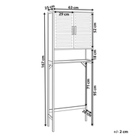 Unità di scaffale per il bagno nero Bambù Stoccaggio per il bagno Stile minimalista