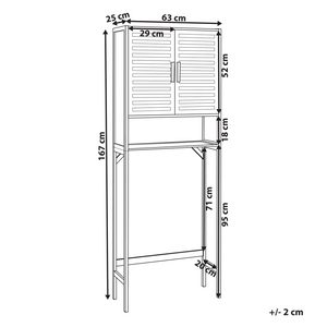 Unità di scaffale per il bagno nero Bambù Stoccaggio per il bagno Stile minimalista