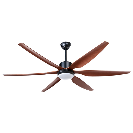 Ventilatore da soffitto con luce in materiale sintetico marrone chiaro Telecomando Moderno soggiorno scandinavo