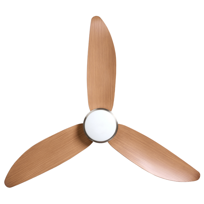 Ventilatore da soffitto con luce in materiale sintetico marrone chiaro Telecomando Moderno soggiorno scandinavo