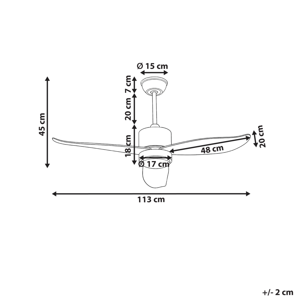 Ventilatore da soffitto con luce in materiale sintetico marrone chiaro Telecomando Moderno soggiorno scandinavo