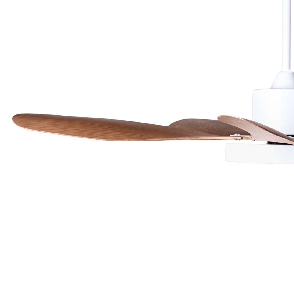 Ventilatore da soffitto con luce in materiale sintetico marrone chiaro Telecomando Moderno soggiorno scandinavo
