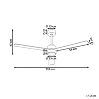 Ventilatore da soffitto con telecomando in materiale sintetico marrone Moderno soggiorno scandinavo