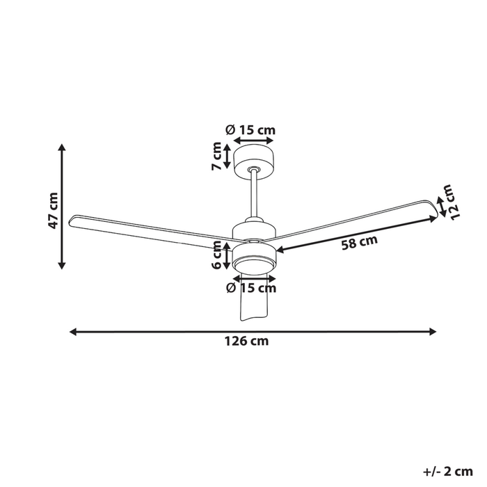 Ventilatore da soffitto con telecomando in materiale sintetico marrone Moderno soggiorno scandinavo