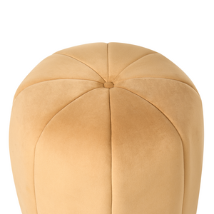 Pouf Mustard Velluto Pouf Poggiapiedi Rotondo Glam