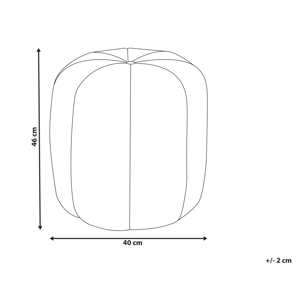 Pouf Beige Velluto Pouf Poggiapiedi Rotondo Glam