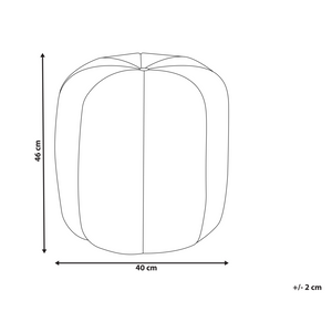 Pouf Beige Velluto Pouf Poggiapiedi Rotondo Glam