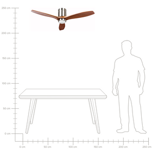 Ventilatore da soffitto con telecomando in materiale sintetico marrone Moderno soggiorno scandinavo