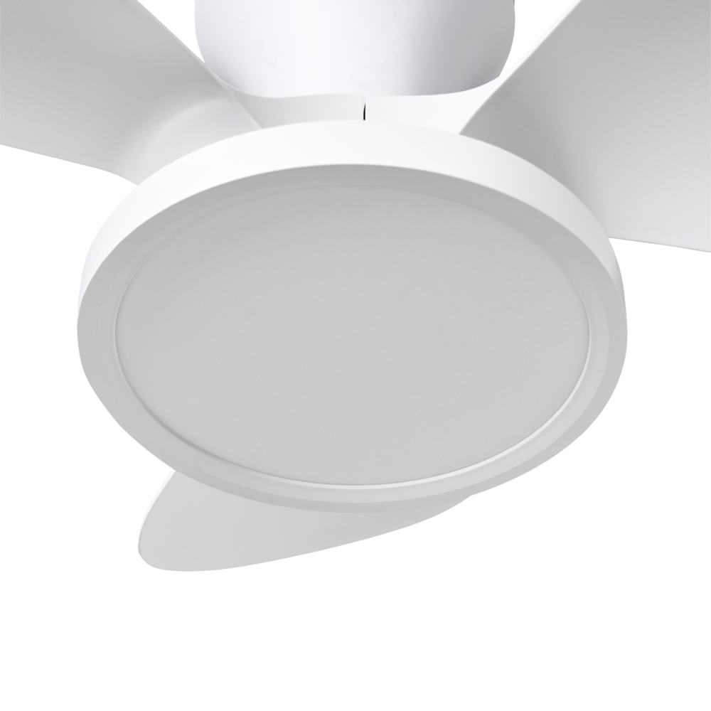 Ventilatore da soffitto con luce Materiale sintetico bianco Telecomando Moderno Soggiorno scandinavo