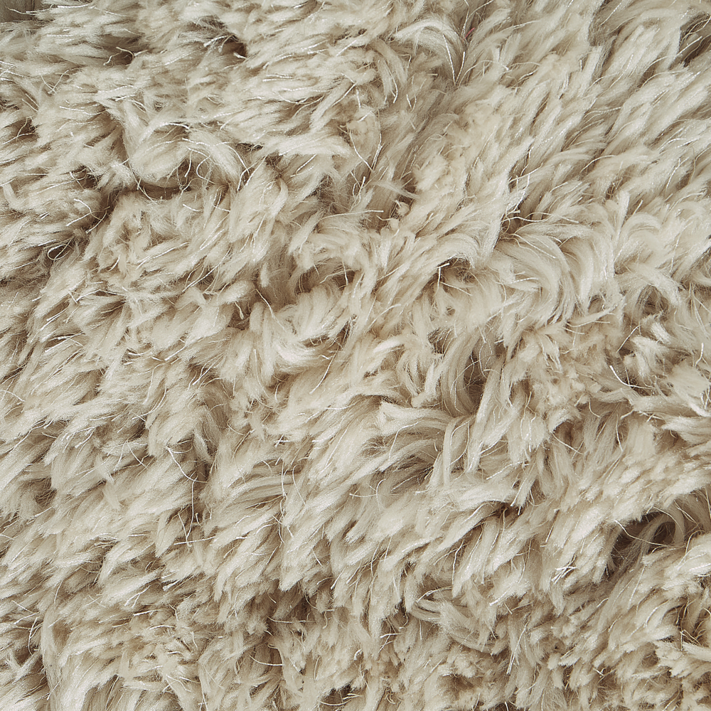 Tappeto Shaggy Tappeto a pelo lungo Solid Beige Poliestere Rettangolare 200 x 300 cm