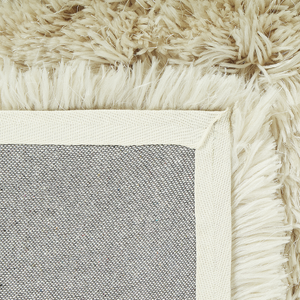 Tappeto Shaggy Tappeto a pelo lungo Solid Beige Poliestere Rettangolare 200 x 300 cm
