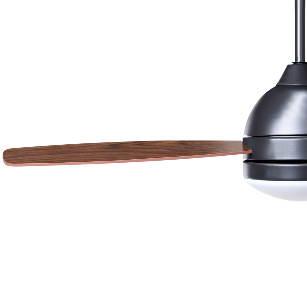 Ventilatore da soffitto con luce LED Marrone scuro Materiale sintetico Telecomando Timer