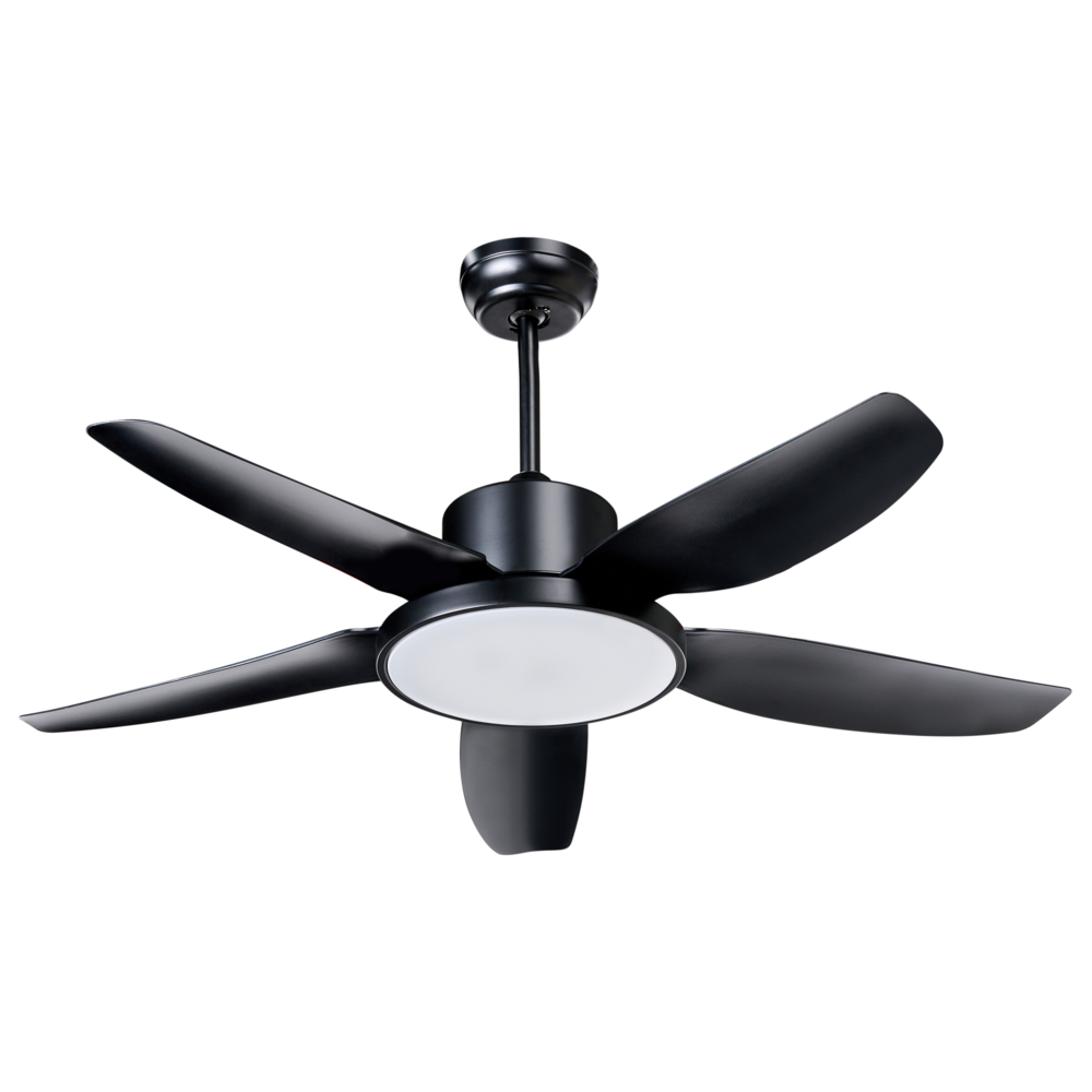 Ventilatore da soffitto con luce Materiale sintetico nero Telecomando Moderno Soggiorno scandinavo