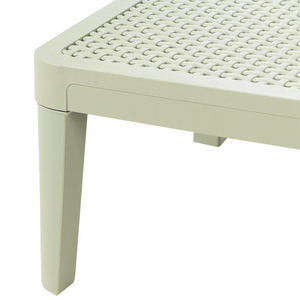 Sdraio da giardino verde chiaro Materiale sintetico Reclinabile Moderno Schienale regolabile Resistente alla ruggine Senza braccioli