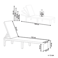 Sdraio da giardino verde chiaro Materiale sintetico Reclinabile Moderno Schienale regolabile Resistente alla ruggine Senza braccioli