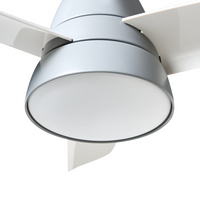 Ventilatore da soffitto con luce Grigio Sintetico Telecomando Moderno Scandinavo Soggiorno