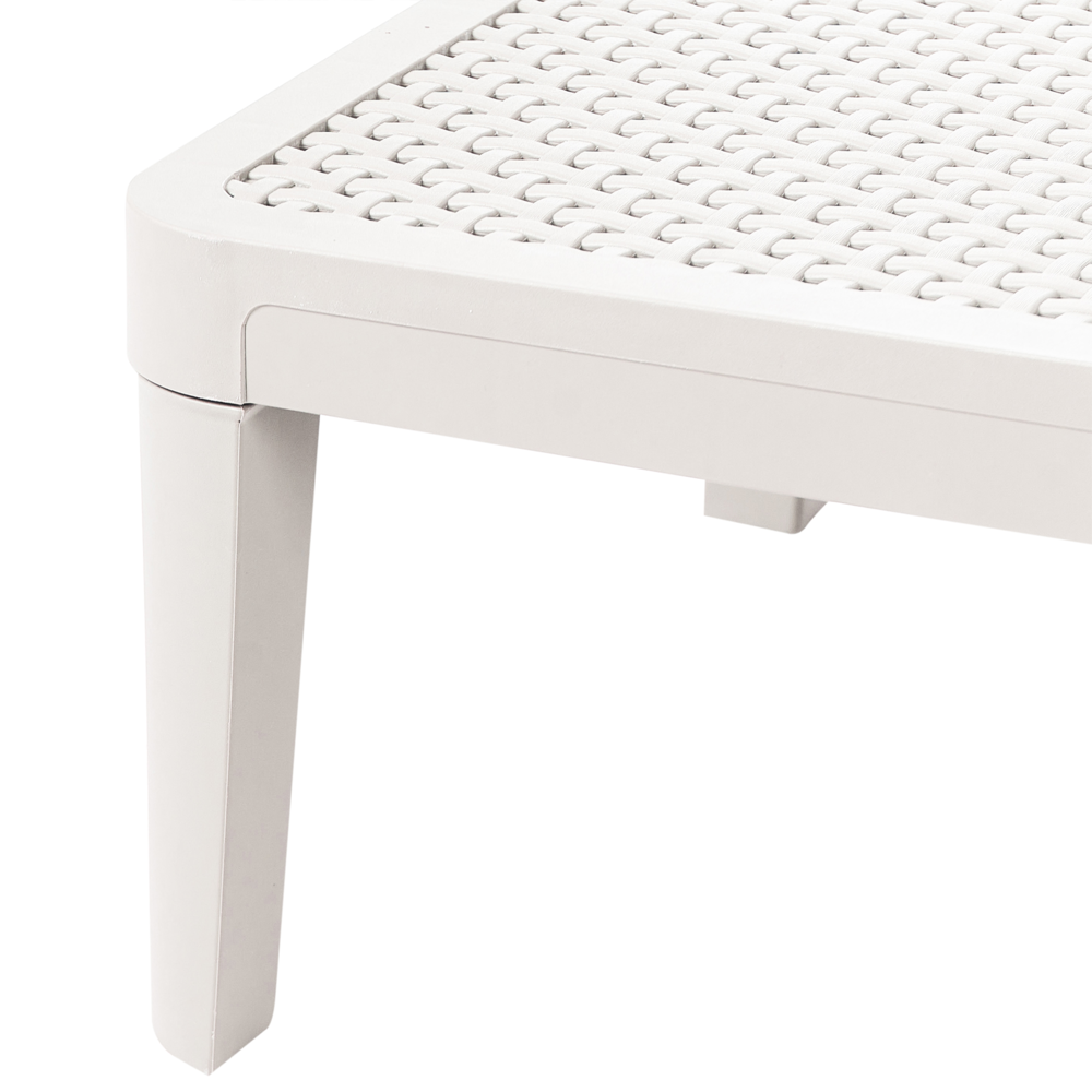 Sdraio da giardino grigio chiaro Materiale sintetico Reclinabile Moderno Schienale regolabile Resistente alla ruggine Senza braccioli