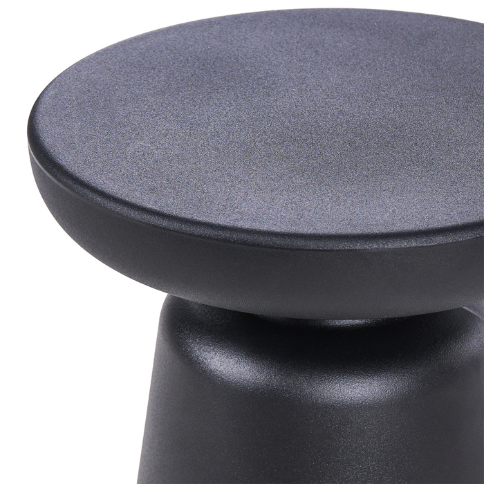 Tavolino Accent Materiale sintetico nero ø 31 cm Per interni ed esterni Resistente alla ruggine e all'acqua