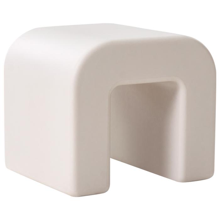 Set di 2 tavolini ausiliari in materiale sintetico grigio chiaro Sgabelli multifunzionali per soggiorno e patio Resistenti alla ruggine e all'acqua Moderni