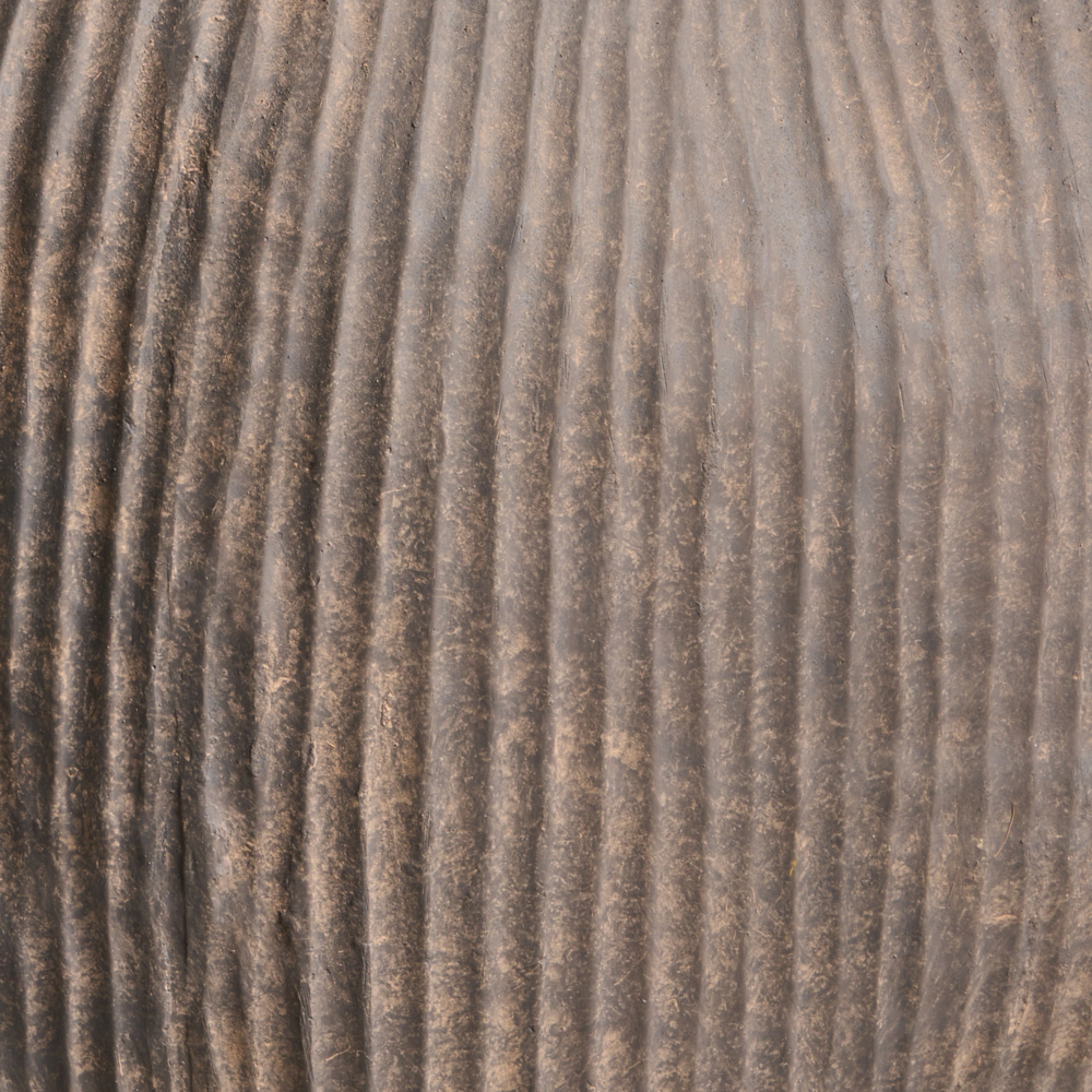 Vaso da fiori marrone in fibra di argilla dipinta per interni ed esterni Forma rotonda Design moderno Soggiorno