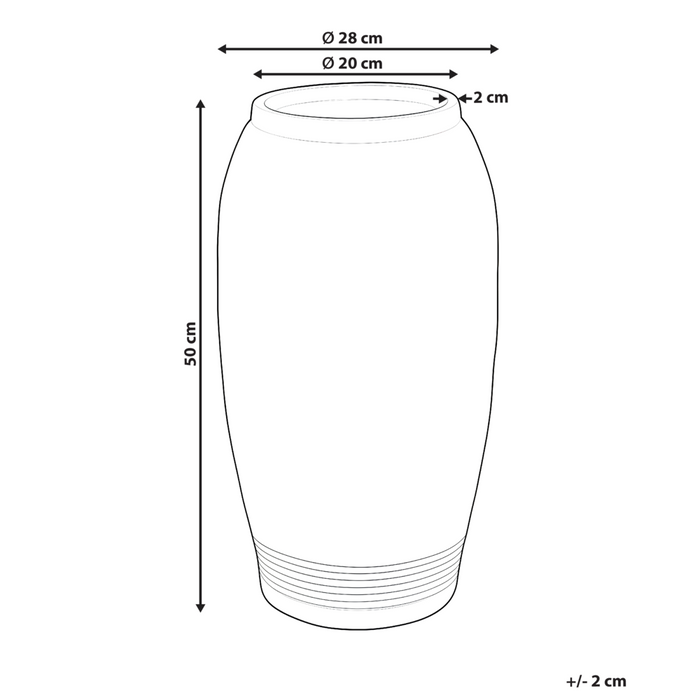 Vaso da fiori grigio in fibra di argilla dipinta per interni ed esterni Forma rotonda Design moderno Soggiorno