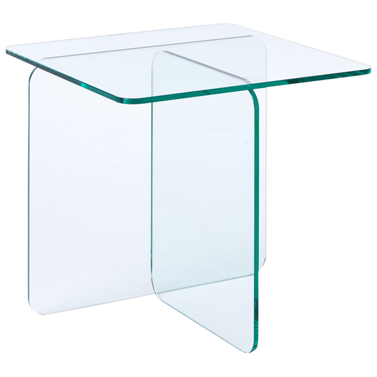 Tavolino in vetro trasparente 46 x 50 cm Stile astratto Stile minimalista Soggiorno