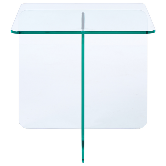 Tavolino in vetro trasparente 46 x 50 cm Stile astratto Stile minimalista Soggiorno