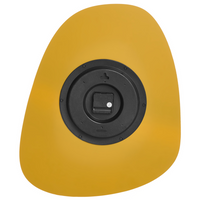 Orologio da parete in vetro argento e nero 54 x 45 cm Design minimalista Superficie a specchio Forma irregolare