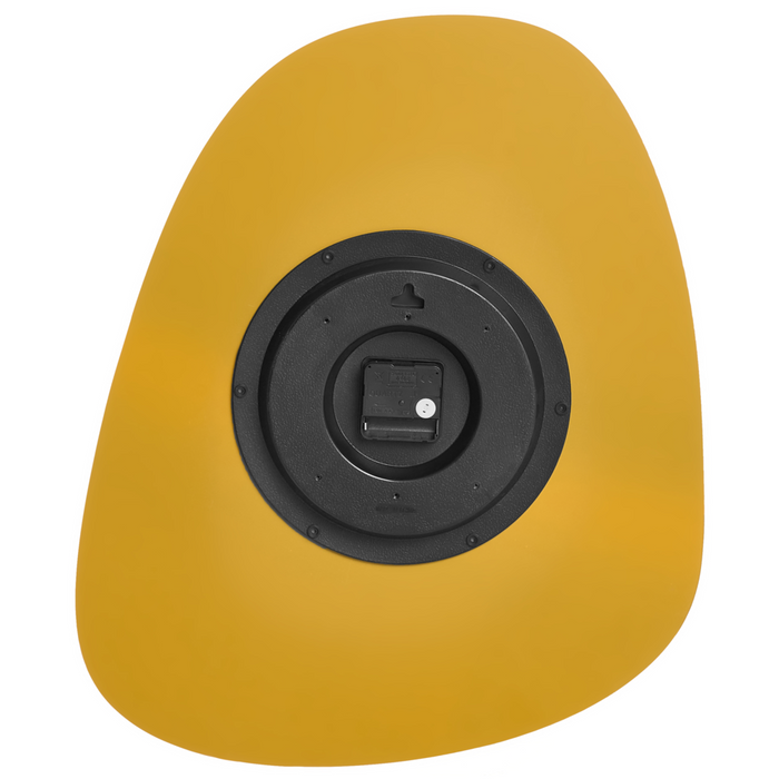 Orologio da parete in vetro argento e nero 54 x 45 cm Design minimalista Superficie a specchio Forma irregolare