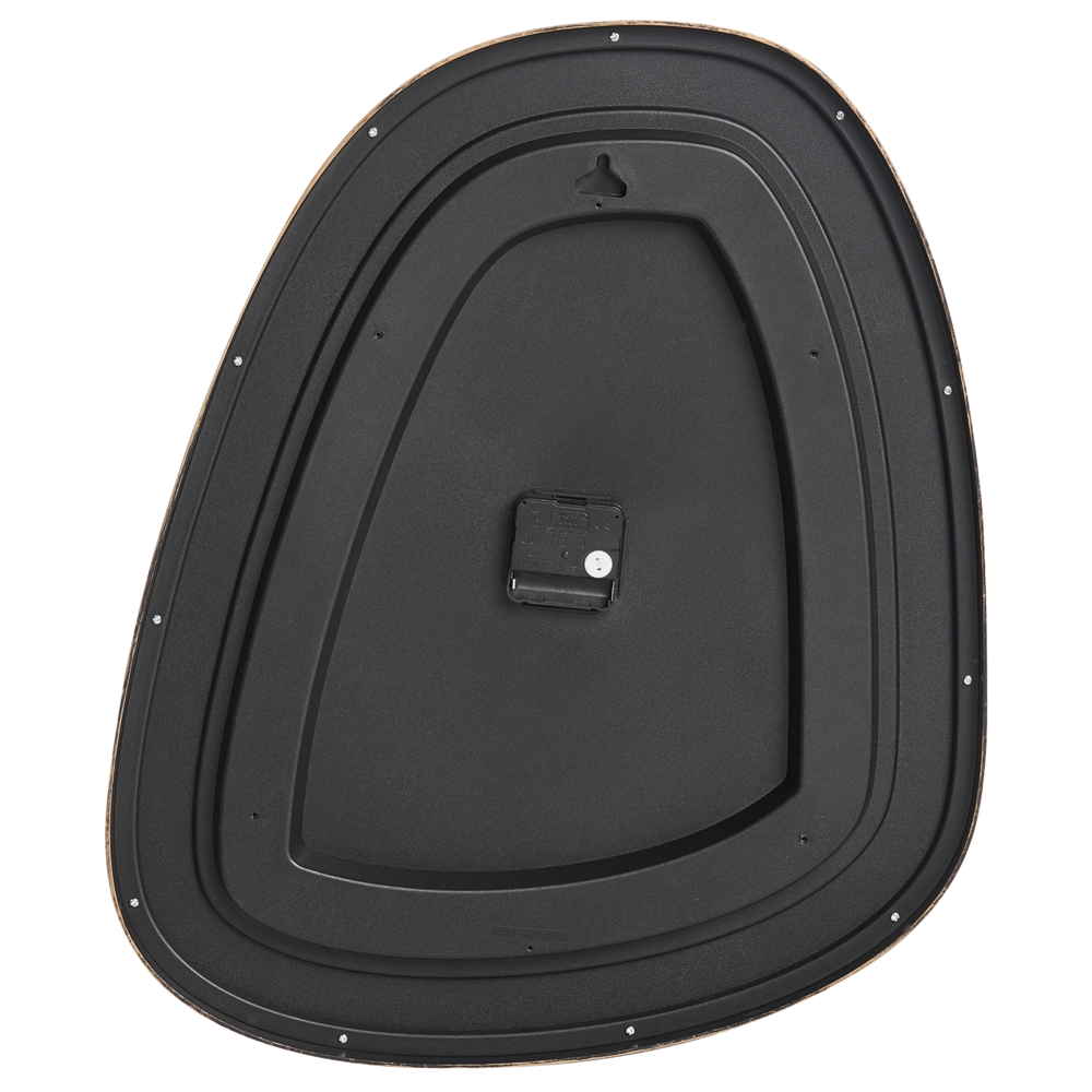 Orologio da parete marrone scuro e vetro argentato 53 x 45 cm Design minimalista Superficie a specchio Forma irregolare