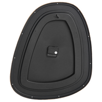 Orologio da parete marrone scuro e vetro argentato 53 x 45 cm Design minimalista Superficie a specchio Forma irregolare