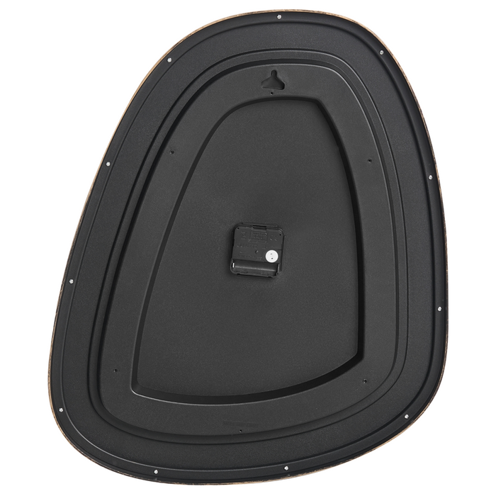 Orologio da parete marrone scuro e vetro argentato 53 x 45 cm Design minimalista Superficie a specchio Forma irregolare