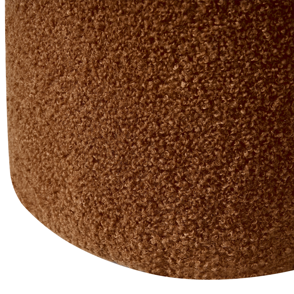 Pouf marrone dorato bouclé a forma di trifoglio Accessorio Soggiorno Camera da letto Accogliente