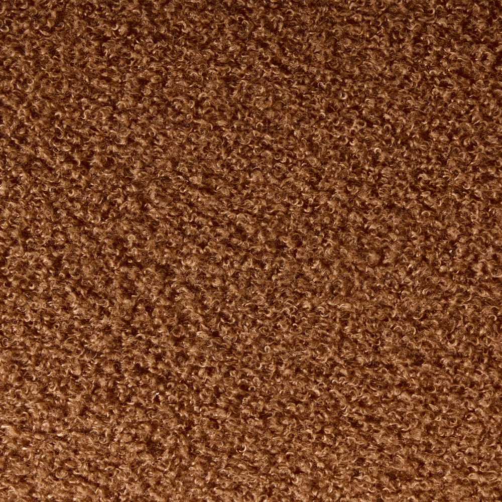 Pouf marrone dorato bouclé a forma di trifoglio Accessorio Soggiorno Camera da letto Accogliente