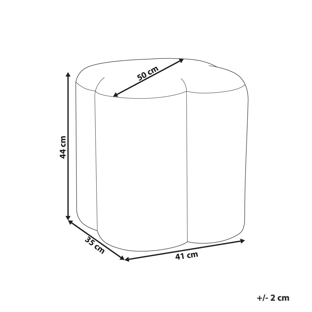 Pouf marrone dorato bouclé a forma di trifoglio Accessorio Soggiorno Camera da letto Accogliente