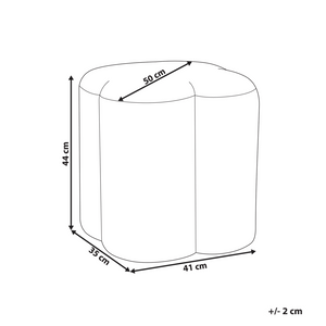 Pouf marrone dorato bouclé a forma di trifoglio Accessorio Soggiorno Camera da letto Accogliente