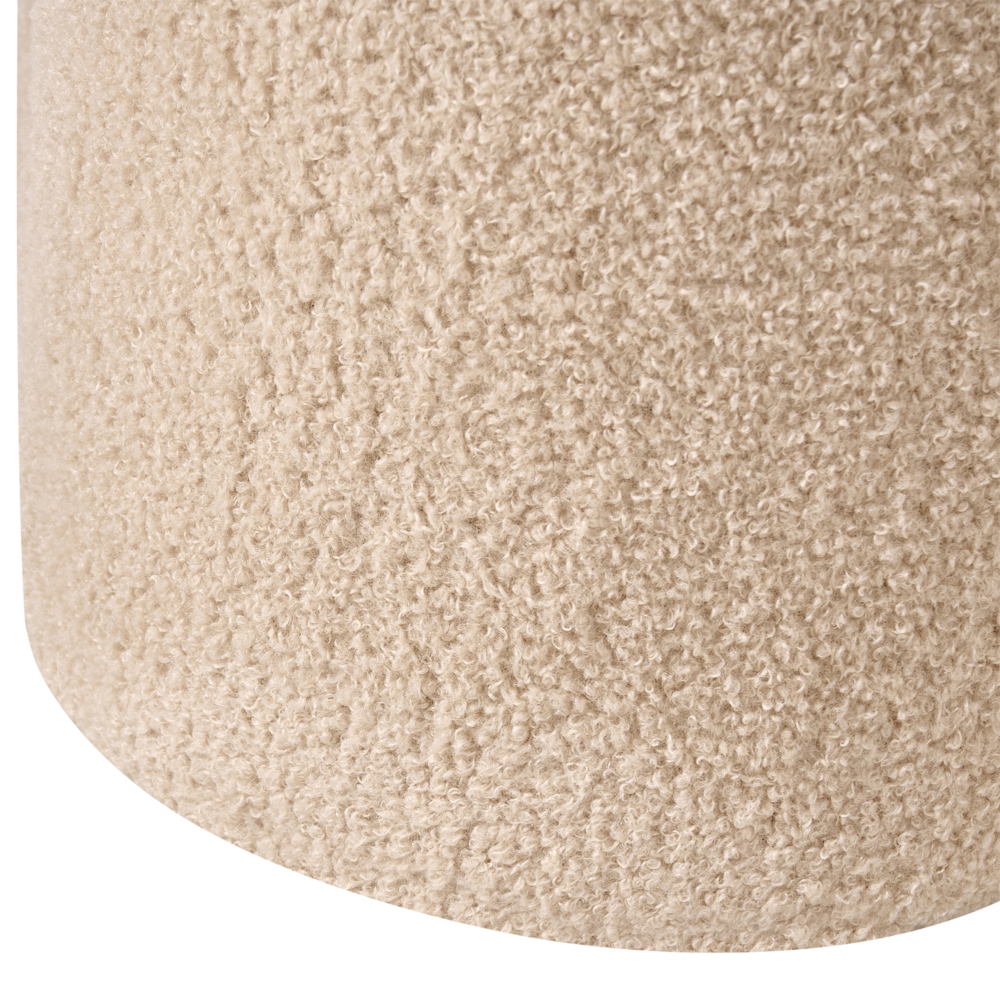 Pouf Beige Boucle a forma di trifoglio Accessorio Soggiorno Camera da letto Accogliente
