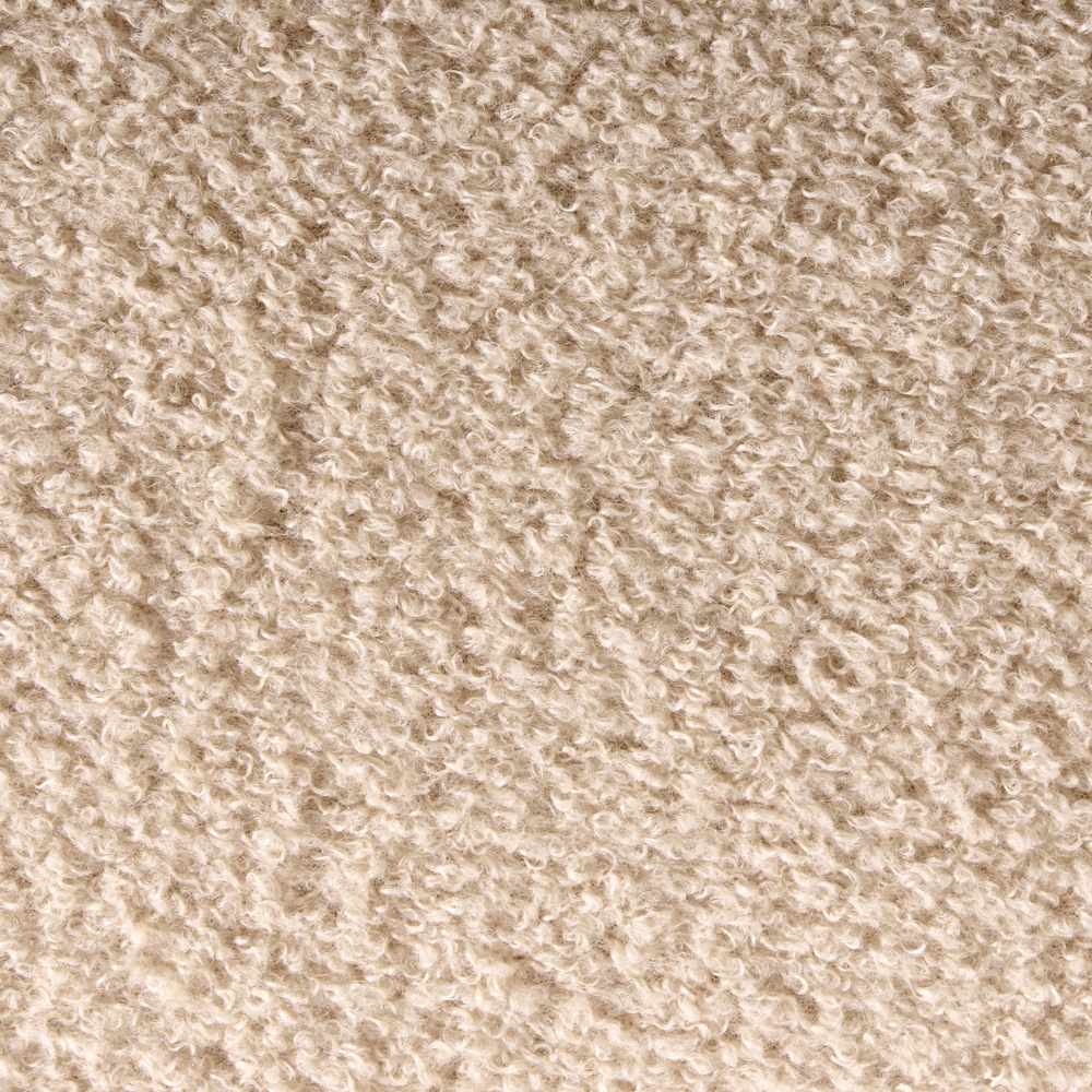 Pouf Beige Boucle a forma di trifoglio Accessorio Soggiorno Camera da letto Accogliente