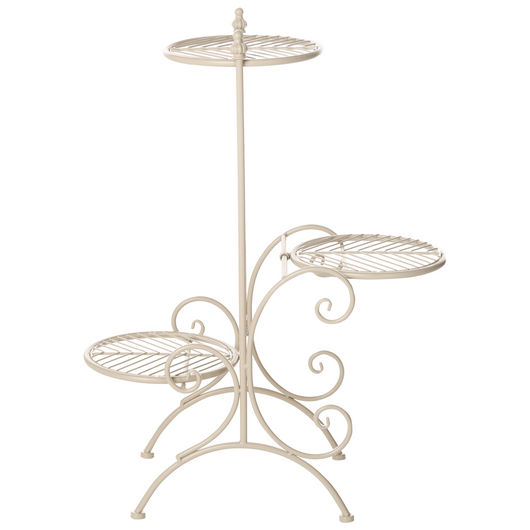 Portavasi da interno ed esterno rotondo 26 x 53 x 71 cm Ferro Beige stile tradizionale