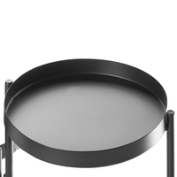 Portavasi da interno Rotondo in metallo Nero per interni ed esterni