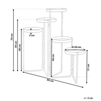 Portavasi da interno Rotondo in metallo Nero per interni ed esterni
