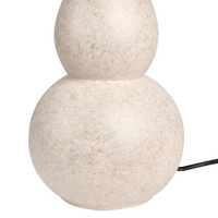 Lampada da tavolo Base in ceramica beige chiaro Paralume in lino Dipinta a tamburo Stile scandinavo Soggiorno Camera da letto