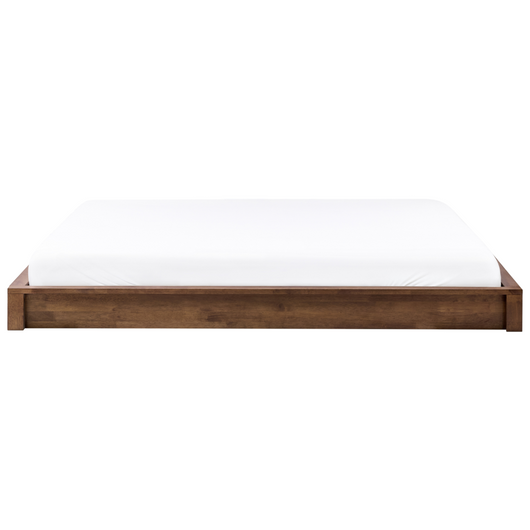 Letto con rete in legno marrone scuro 180 x 200 cm senza testiera, design minimalista