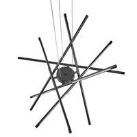 Lampada a sospensione a LED in metallo nero Design moderno Illuminazione d'accento