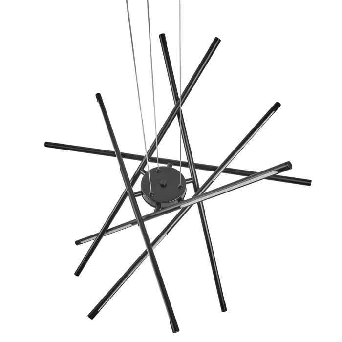 Lampada a sospensione a LED in metallo nero Design moderno Illuminazione d'accento