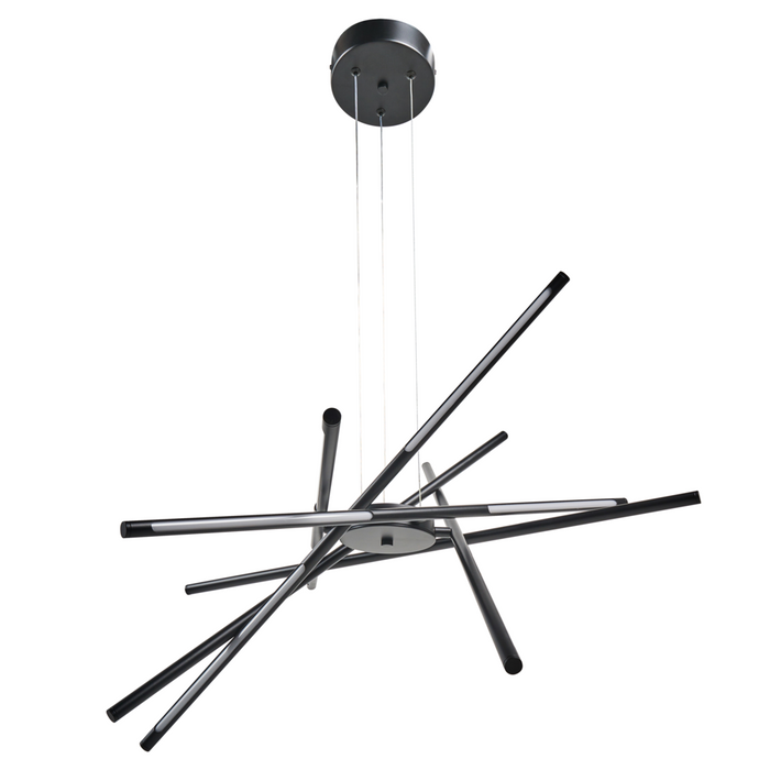 Lampada a sospensione a LED in metallo nero Design moderno Illuminazione d'accento
