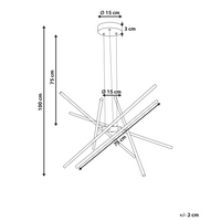 Lampada a sospensione a LED in metallo nero Design moderno Illuminazione d'accento